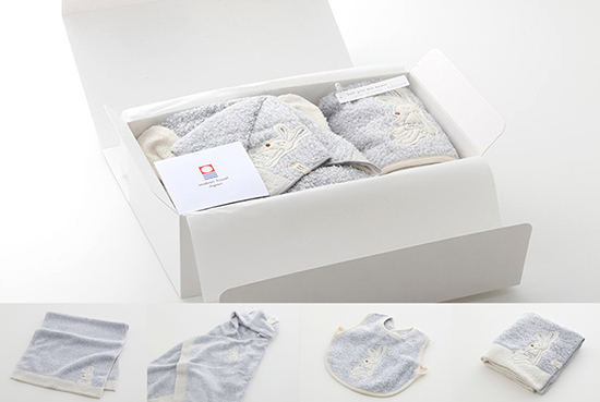 シュエットベビーギフト4点セット(ブルー)