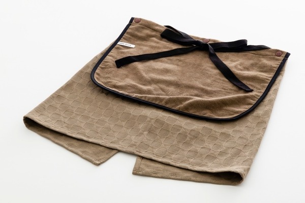 【idee Zora】ナチュラルタイム パイル ギャルソンエプロン（ショート）