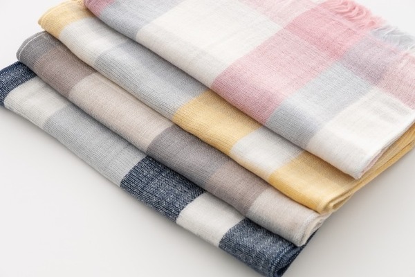 コットンチェックマフラー（マフラー）