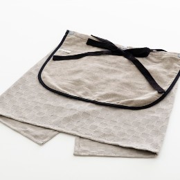 【idee Zora イデゾラ】ナチュラルタイム パイル ギャルソンエプロン(ショート)