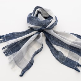 コットンチェックマフラー