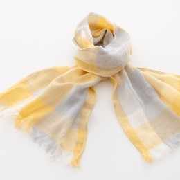 コットンチェックマフラー