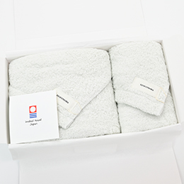 肌着のタオル MOFA（モフア）ギフトセット(アイスグリーン)(BT×1枚、ラージFT×1枚)