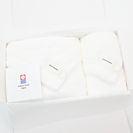 肌着のタオル MOFA（モフア）ギフトセット(ホワイト)(BT×1枚、ラージFT×1枚)