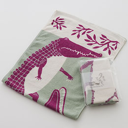 moritaMiW/タオル手ぬぐいコレクション　浮遊するワニ兄弟