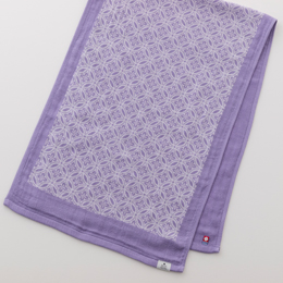 抜染手拭　花菱七宝（フェイスタオル / パープル）